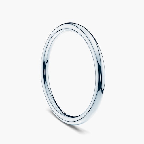 Obrączka partnerska Sign of Love®: białe złoto, okrągła, 1,7mm
